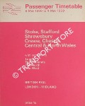Passenger Timetable - Stoke, Stafford; Shrewsbury; Crewe, Chester; Central & North Wales, 6 May 1968 to 4 May 1969 by British Rail London Midland Region